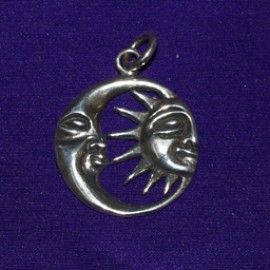 Sun Moon Silver Pendant
